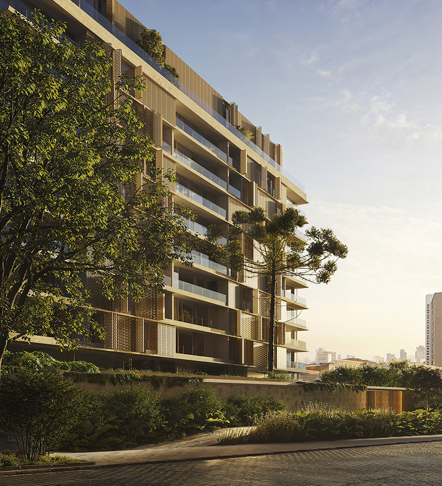 Desenhada em modo levemente angulado para receber o esplendor da luz matinal.